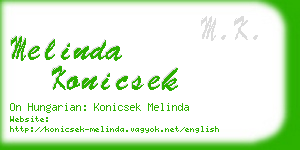 melinda konicsek business card